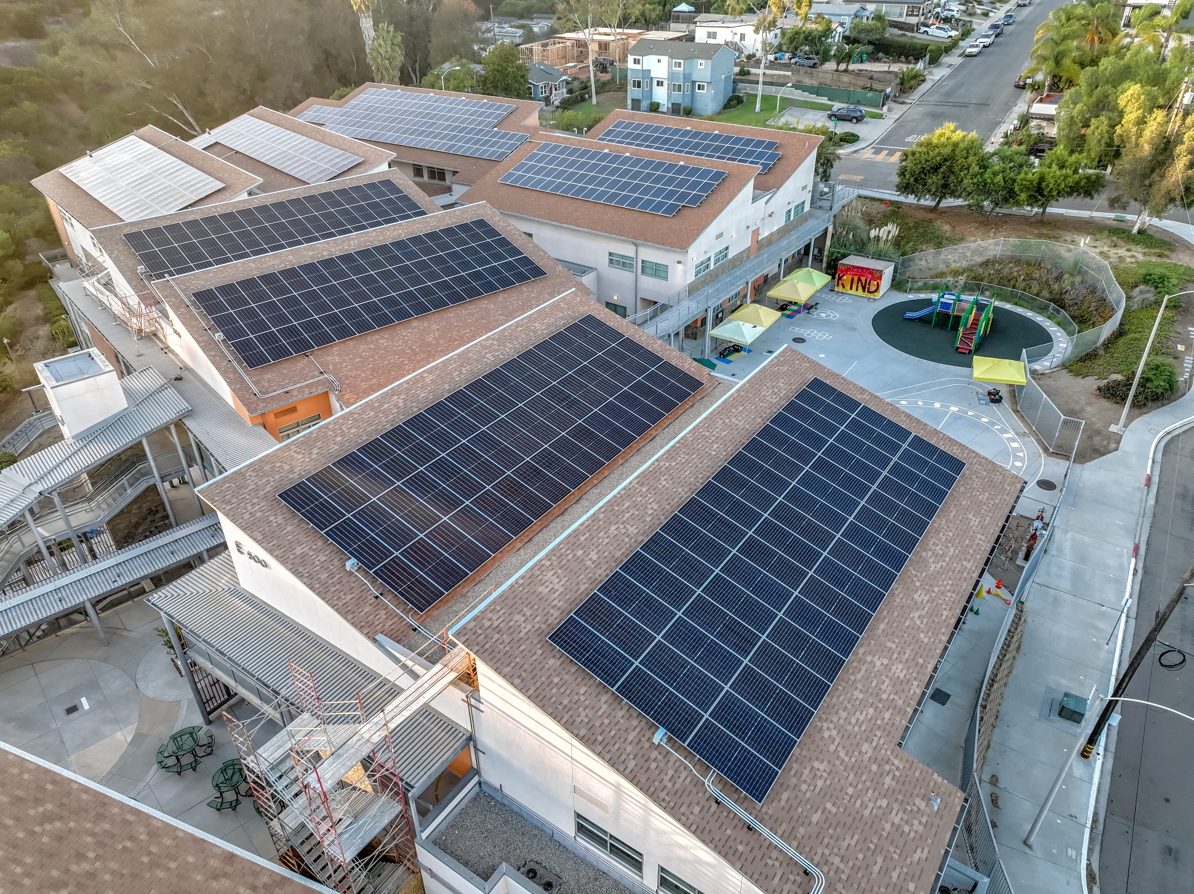 Commercial solar installation