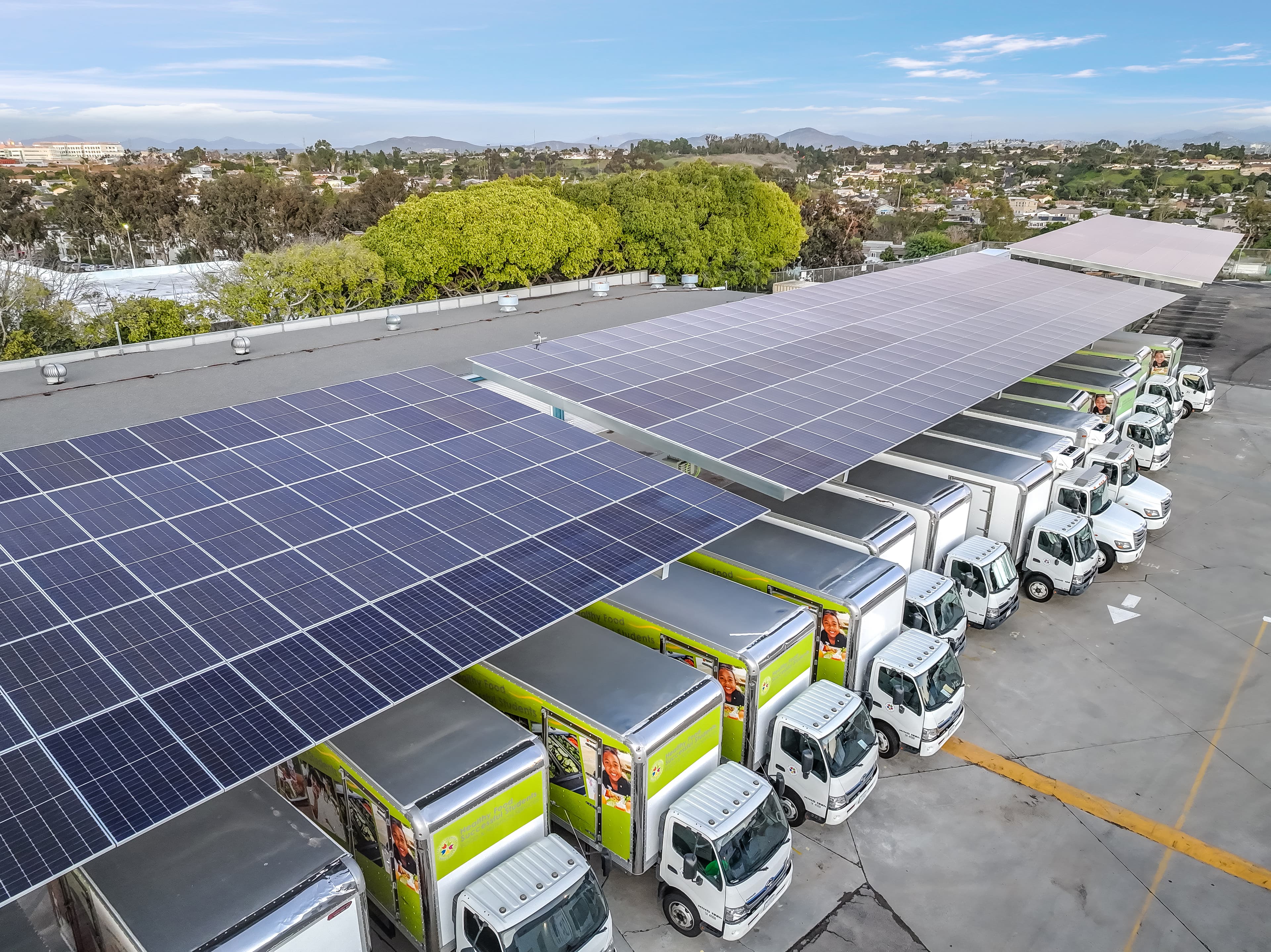 Expansive solar panel array