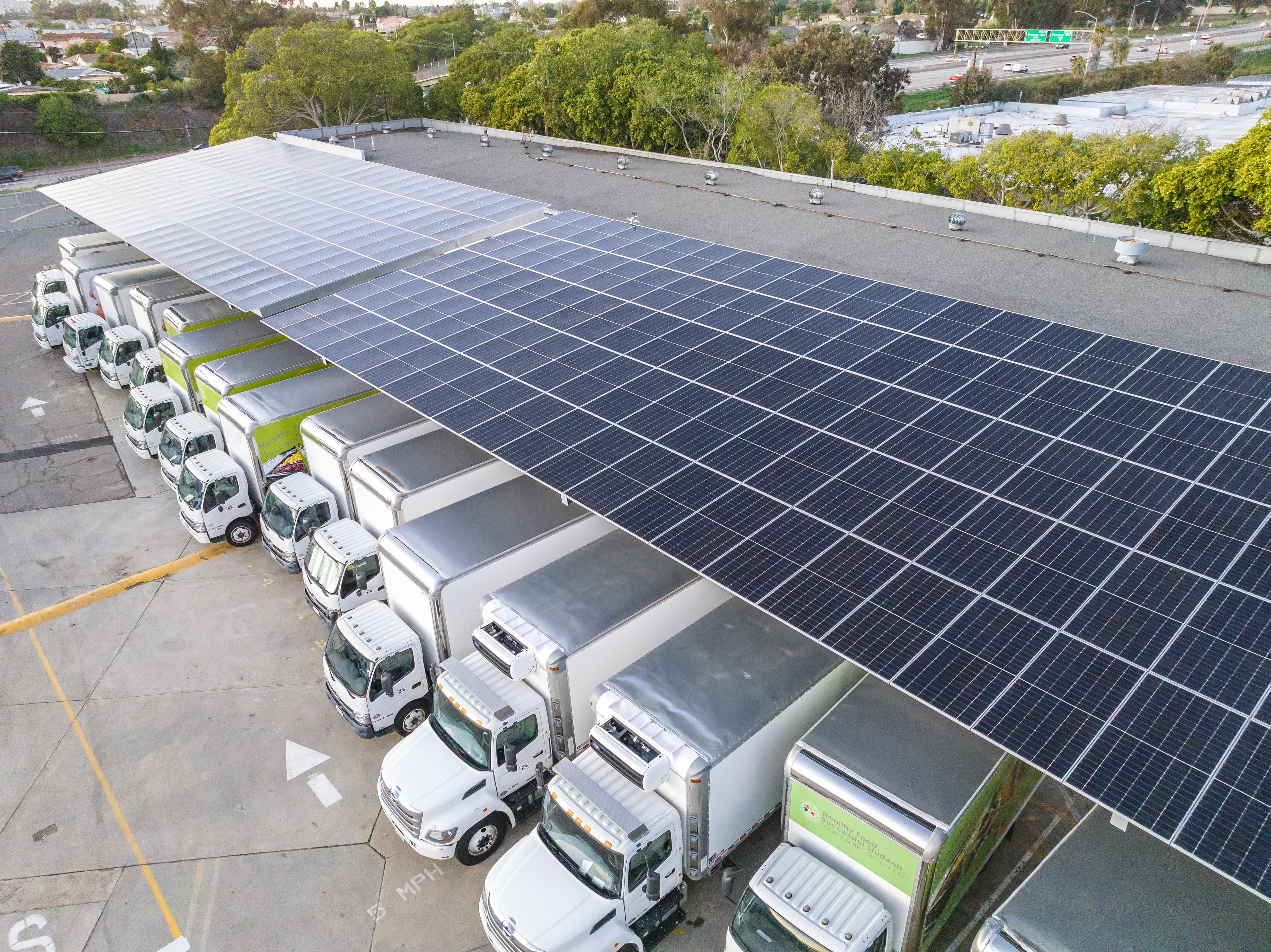 Large-scale commercial solar installation