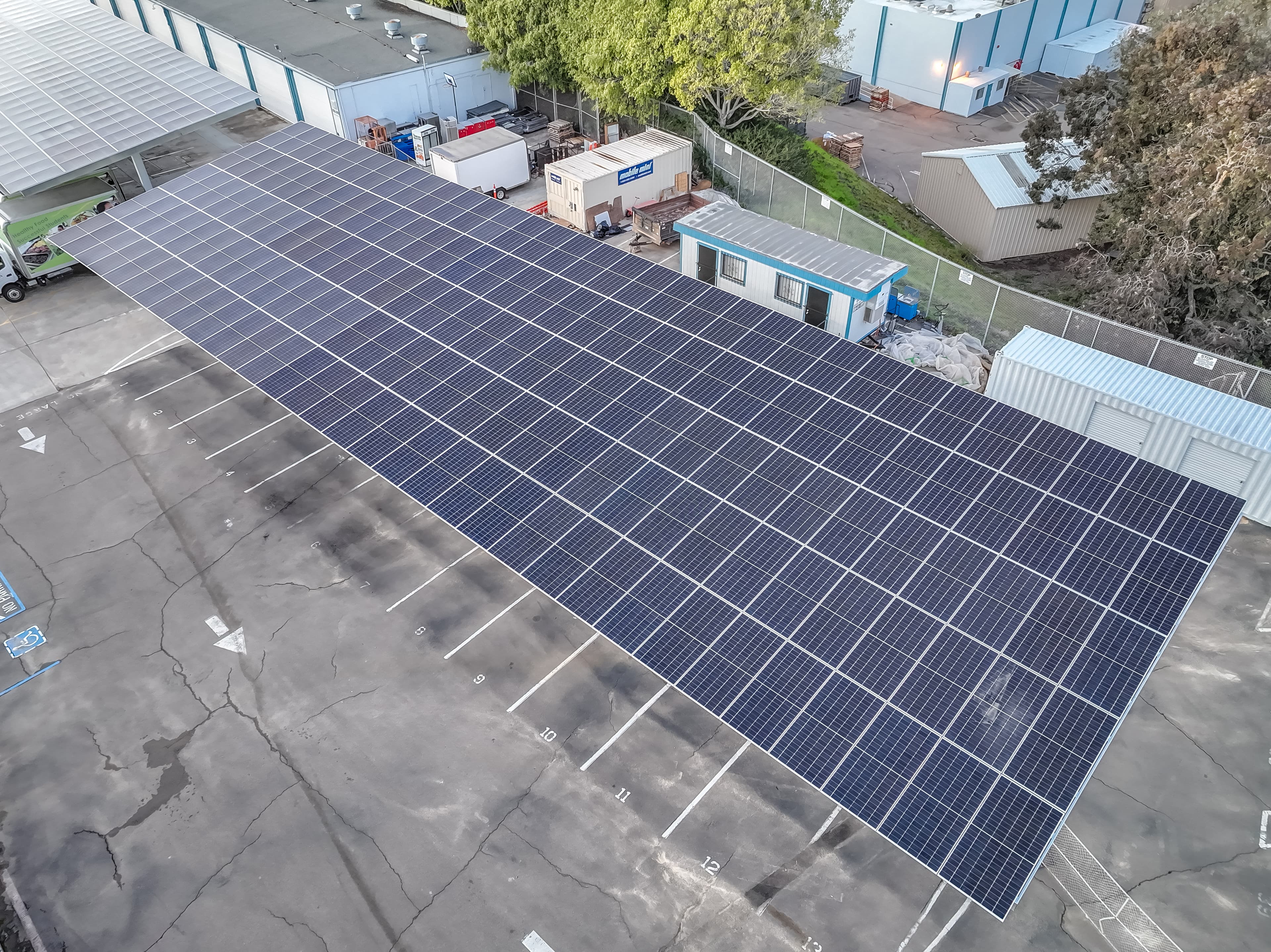 Solar plates installed on the ground