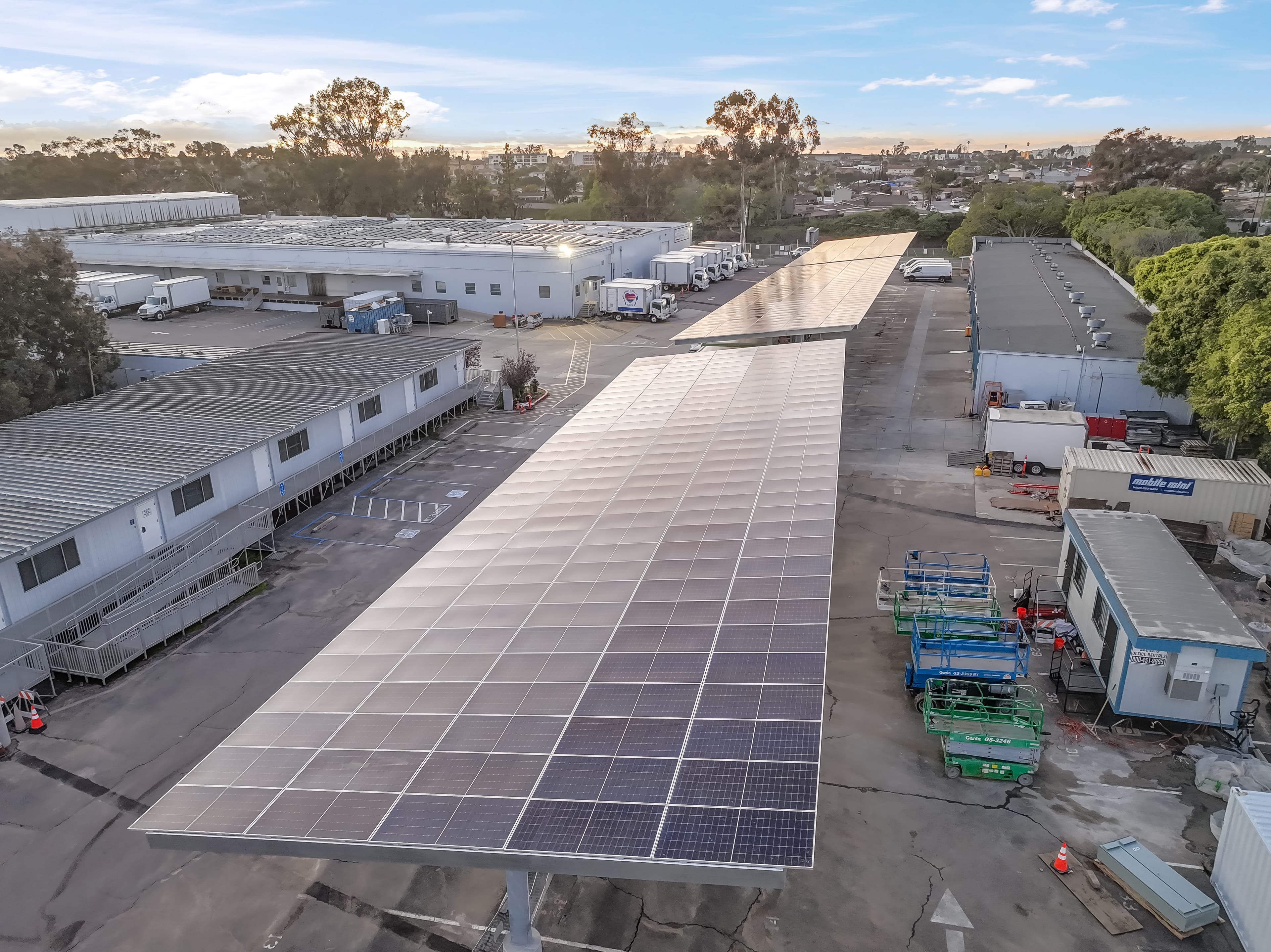 Solar plates installed on the ground