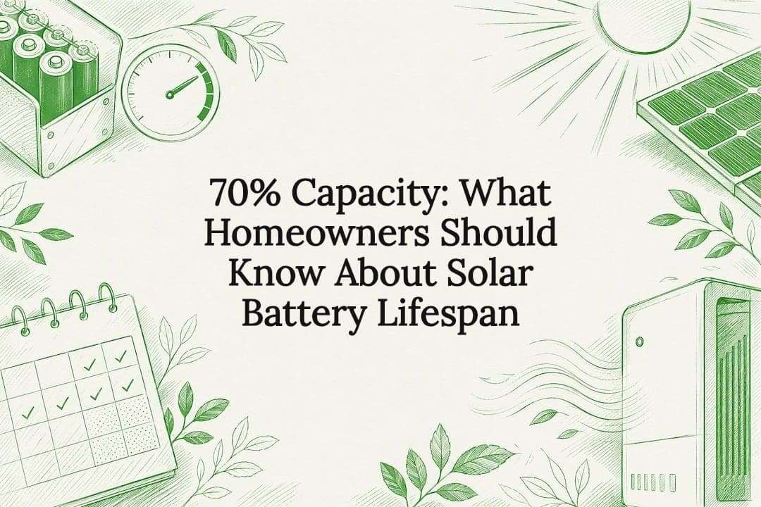 70% Capacity: What Homeowners Should Know About Solar Battery Lifespan